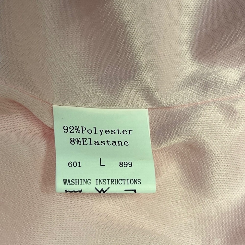MIYIEONE Sequin Mini Dress L Pink V-Neck Short Sleeve Sparkly Party T-Shirt New - Picture 7 of 9
